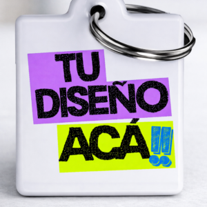 Llavero polimero doble faz personalizado